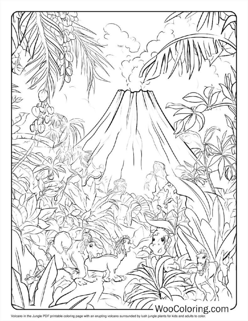 100  Volcano coloring pages  Free PDF To Print  - 67