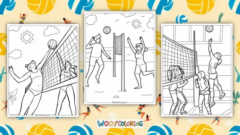 100  Volleyball coloring pages  Free PDF To Print  - 43