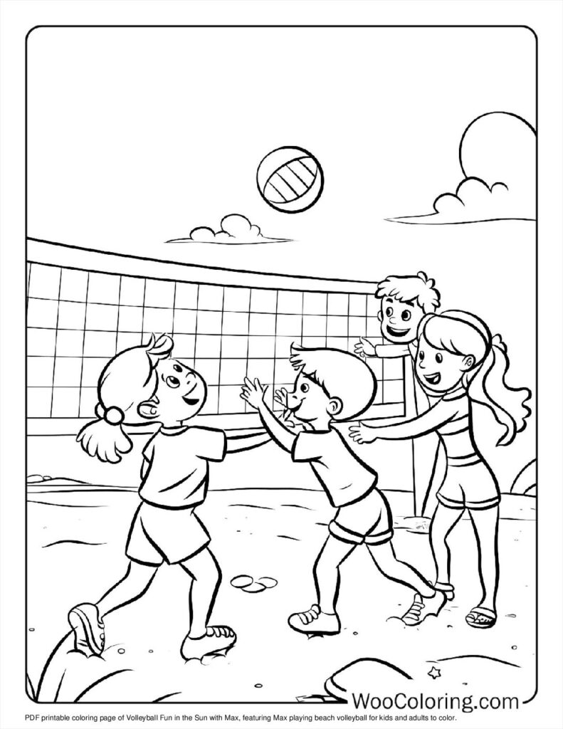 100  Volleyball coloring pages  Free PDF To Print  - 93
