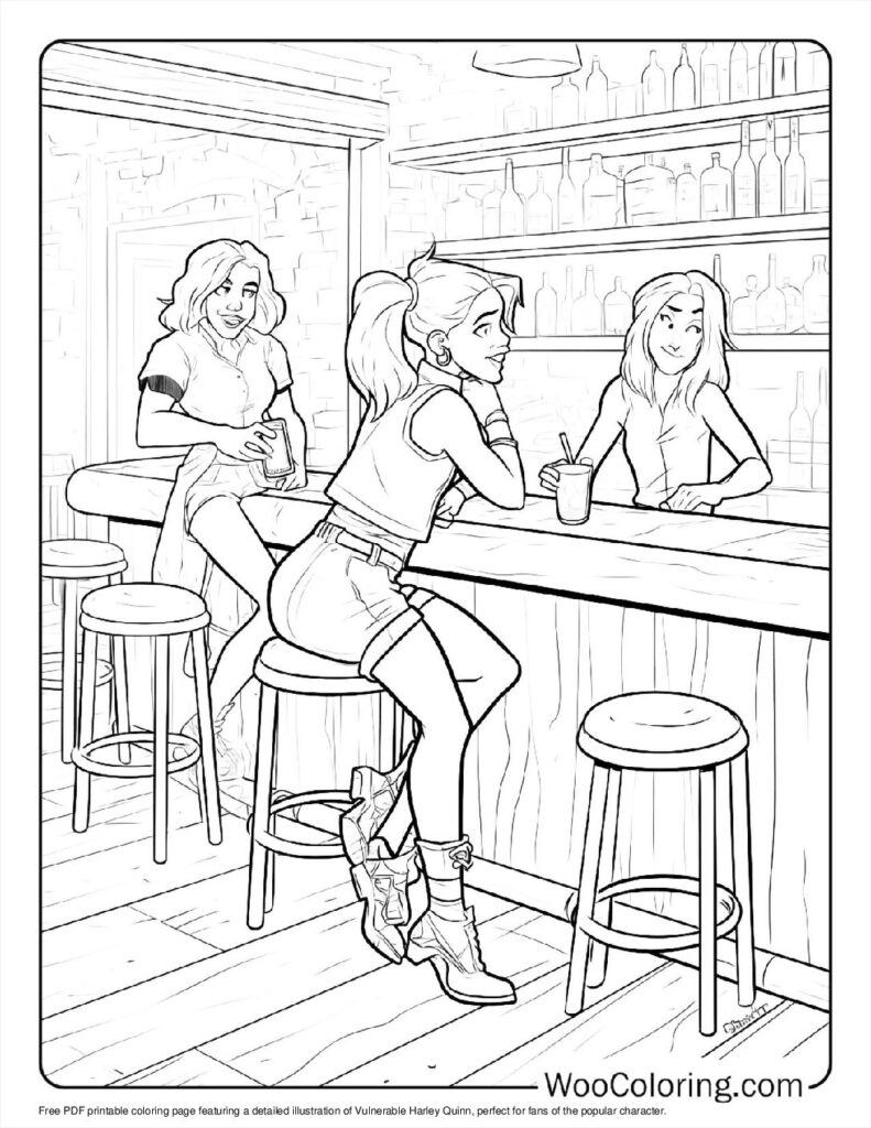 Vulnerable Harley Coloring Sheet
