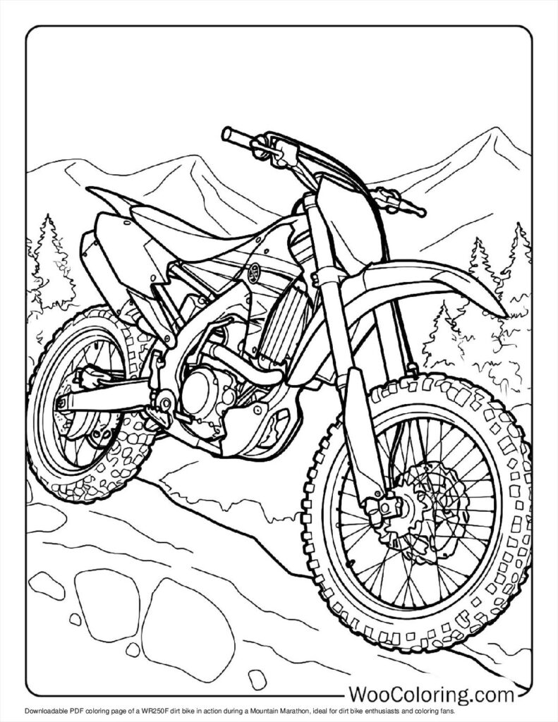 100  Dirt Bike coloring pages  Free PDF To Print  - 56