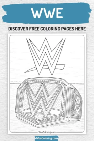 WWE coloring pages designs for boys