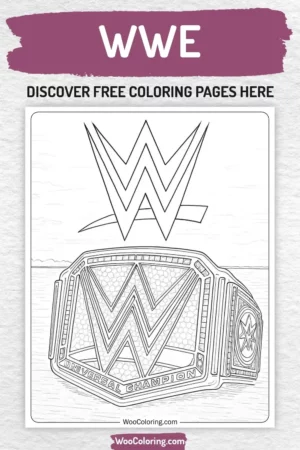 WWE coloring pages designs for kids