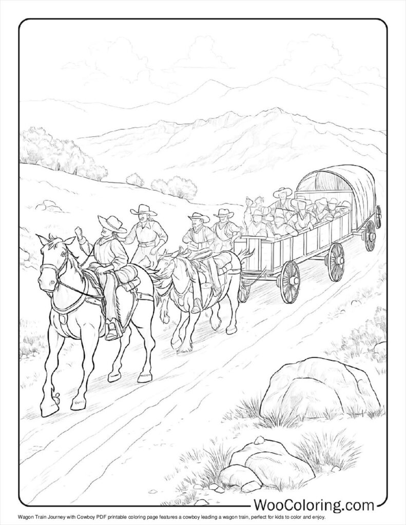 100  Cowboy coloring pages  Free PDF To Print  - 49