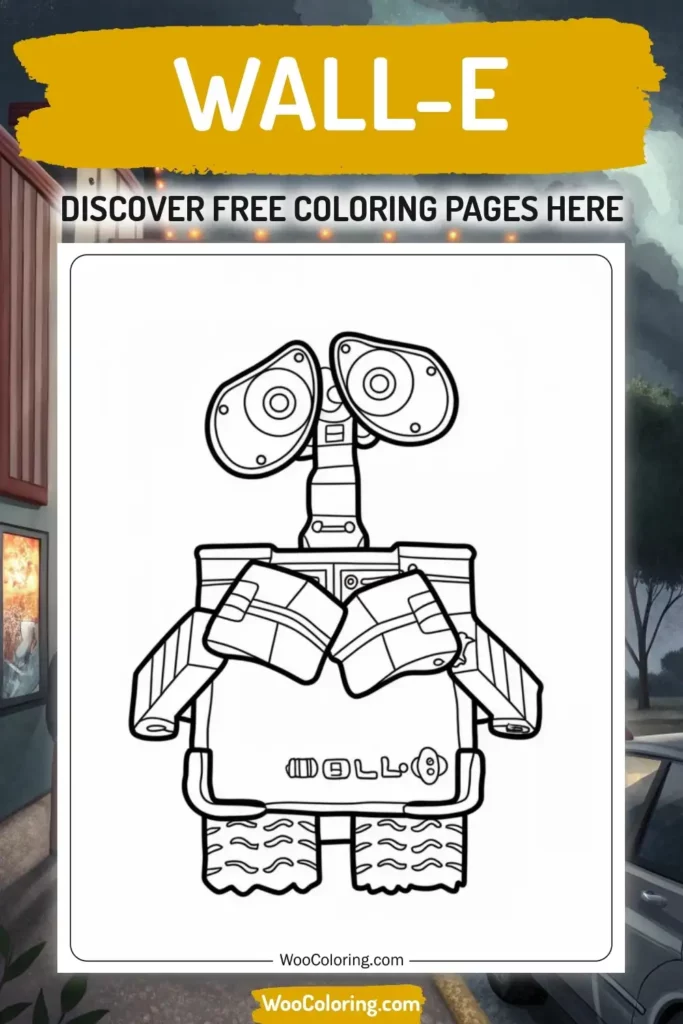 Wall-E coloring pages designs from movies