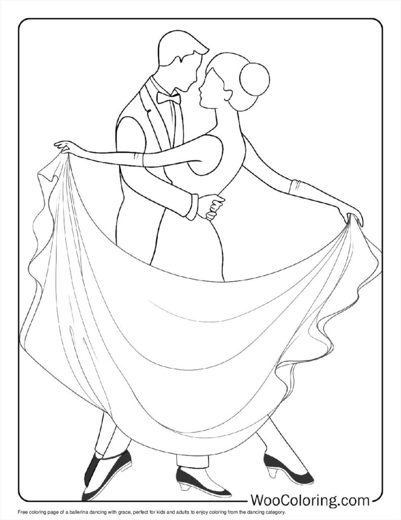 100  Dancing coloring pages  Free PDF To Print  - 10