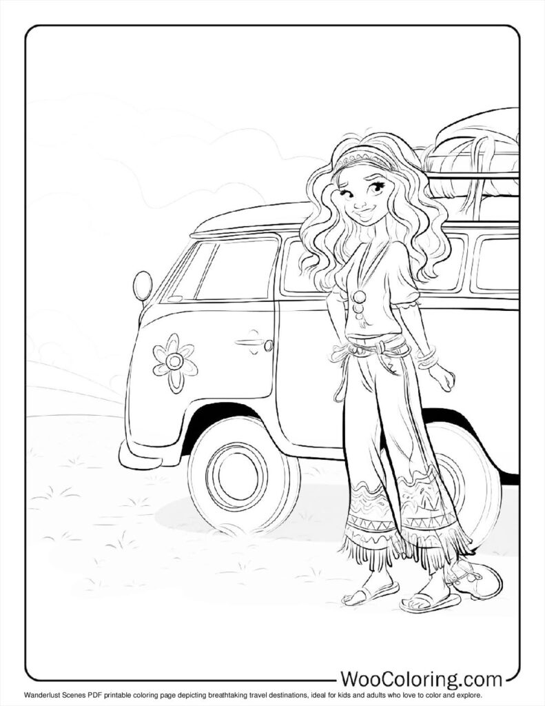 100  Hippie coloring pages  Free PDF To Print  - 20