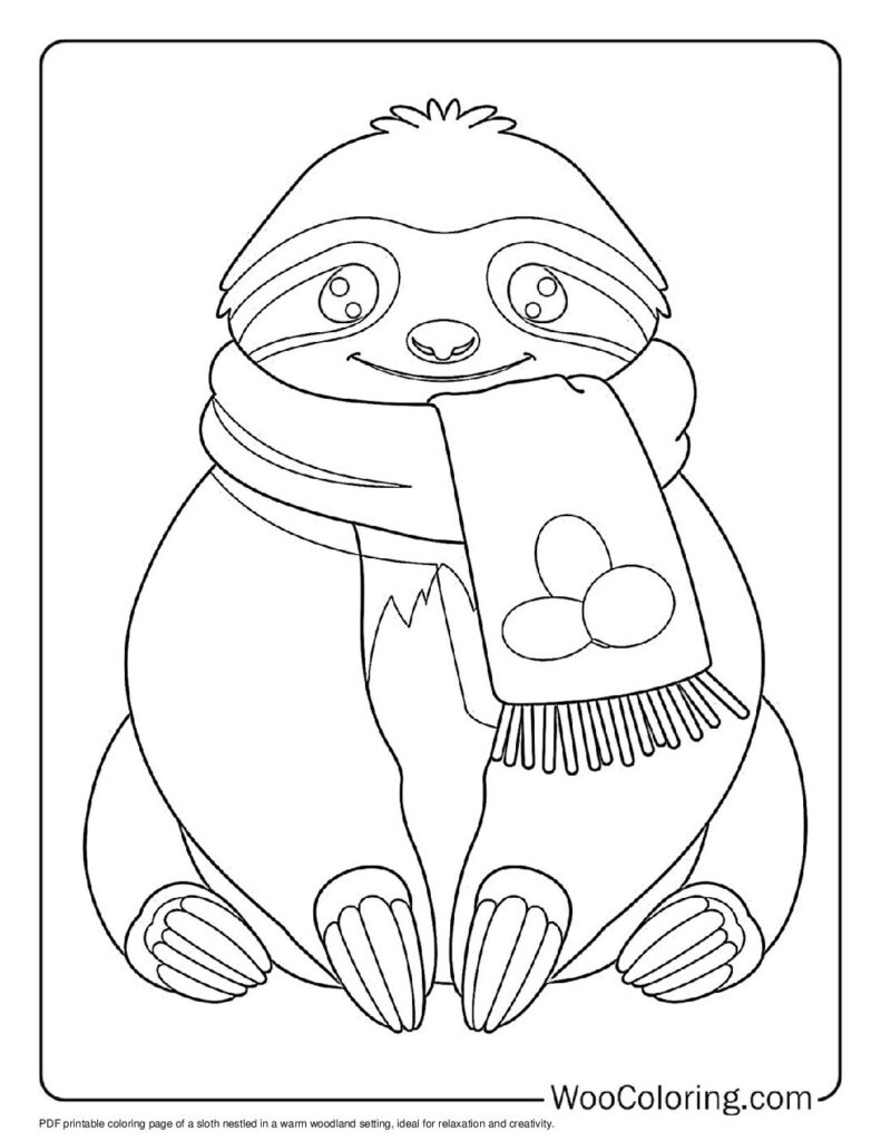100  Sloth coloring pages  Free PDF To Print  - 57