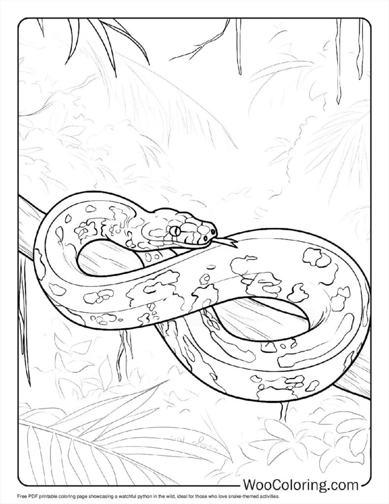 100+ Snake coloring pages (Free PDF To Print) | Woo Coloring