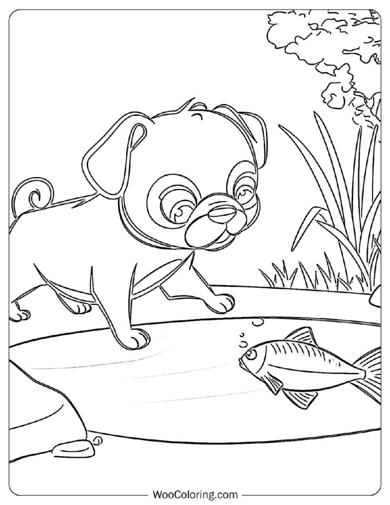 100 Pug coloring pages Free PDF To Print - 93