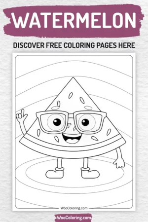 Watermelon coloring pages designs for kids