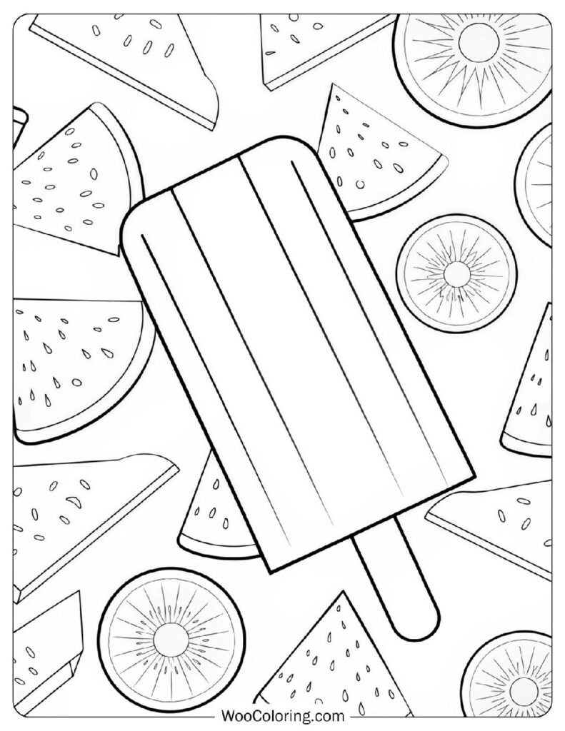 22 Watermelon Coloring Pages  Free PDF To Print  - 8