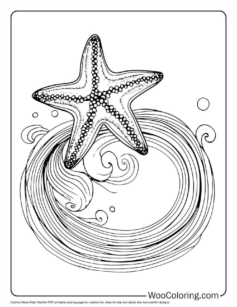 100  Starfish coloring pages  Free PDF To Print  - 46