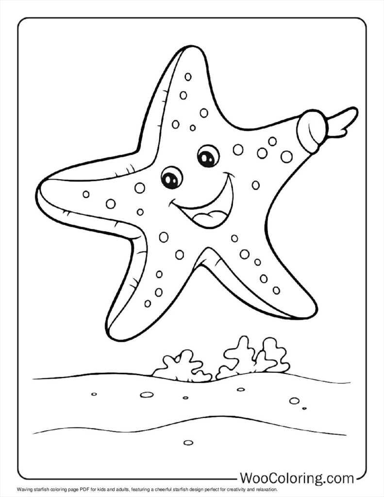 100  Starfish coloring pages  Free PDF To Print  - 44