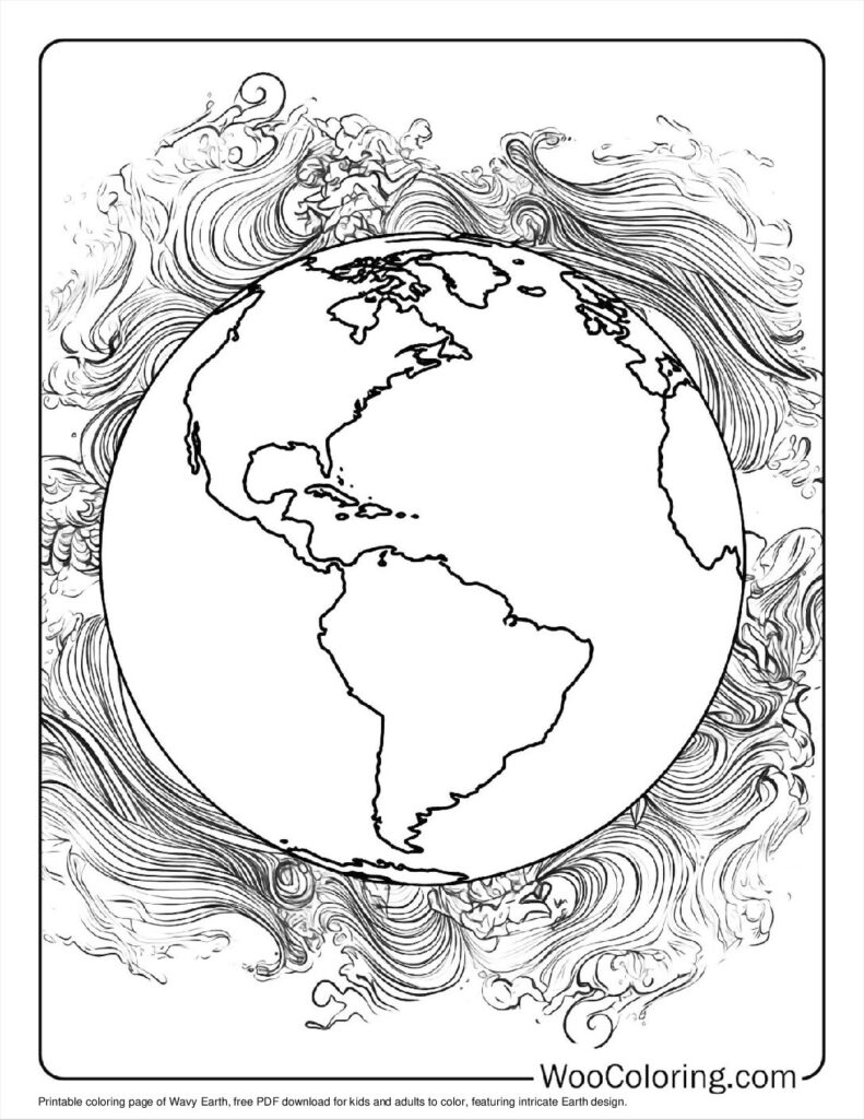 100  Earth coloring pages  Free PDF To Print  - 40