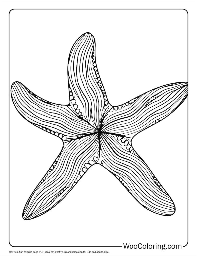 100  Starfish coloring pages  Free PDF To Print  - 20