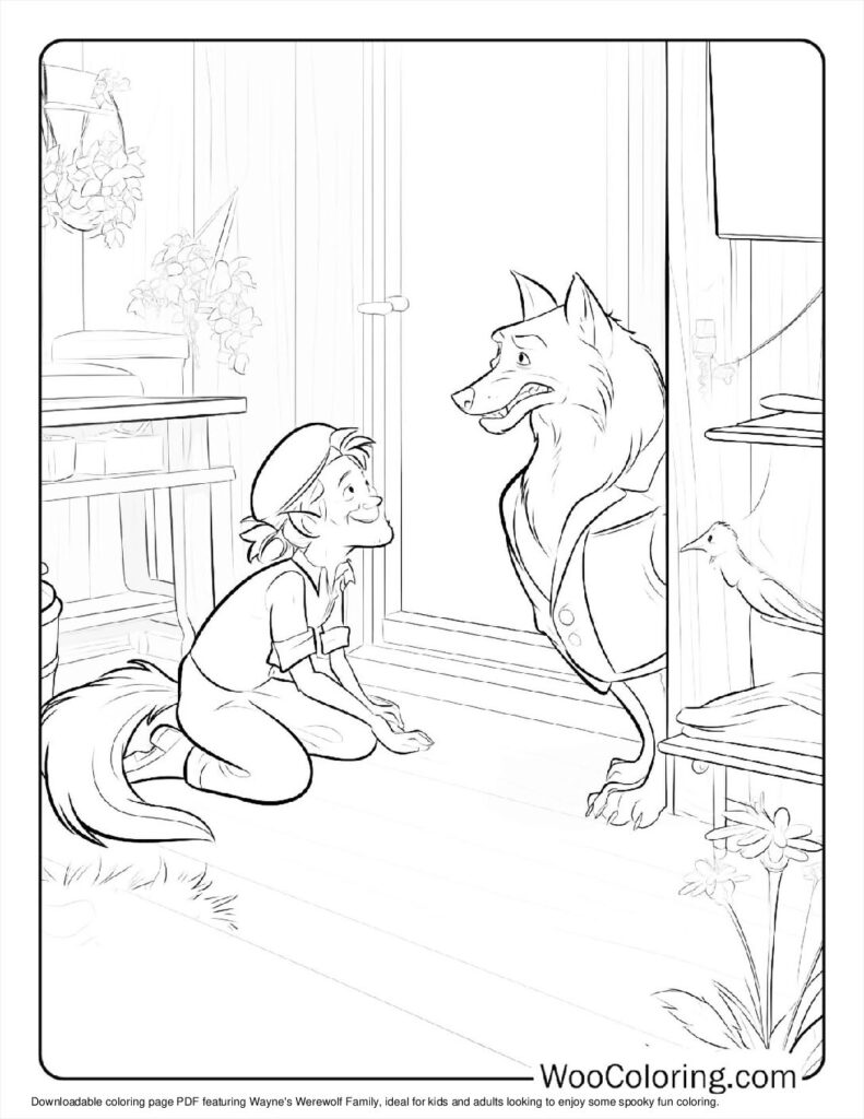 100  Werewolf coloring pages  Free PDF To Print  - 5