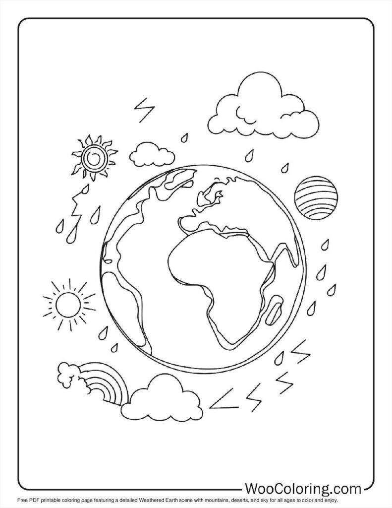 100  Earth coloring pages  Free PDF To Print  - 83