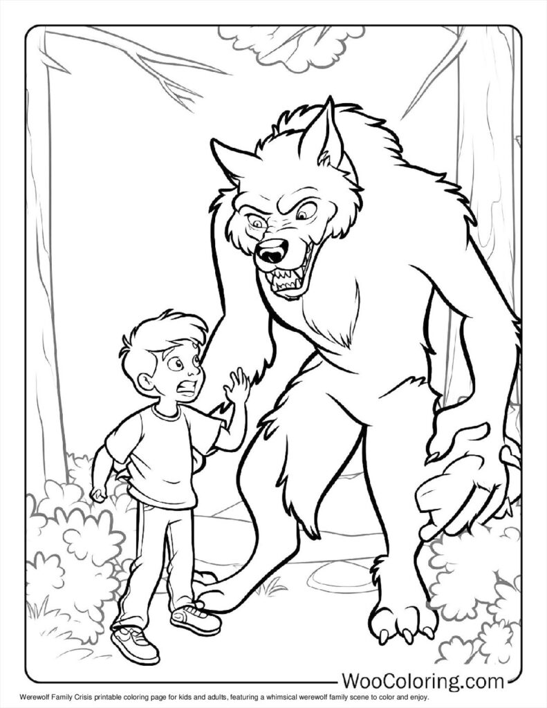 100  Werewolf coloring pages  Free PDF To Print  - 70