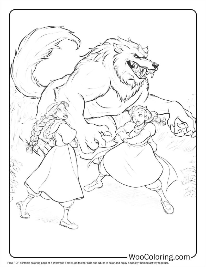 100  Werewolf coloring pages  Free PDF To Print  - 32