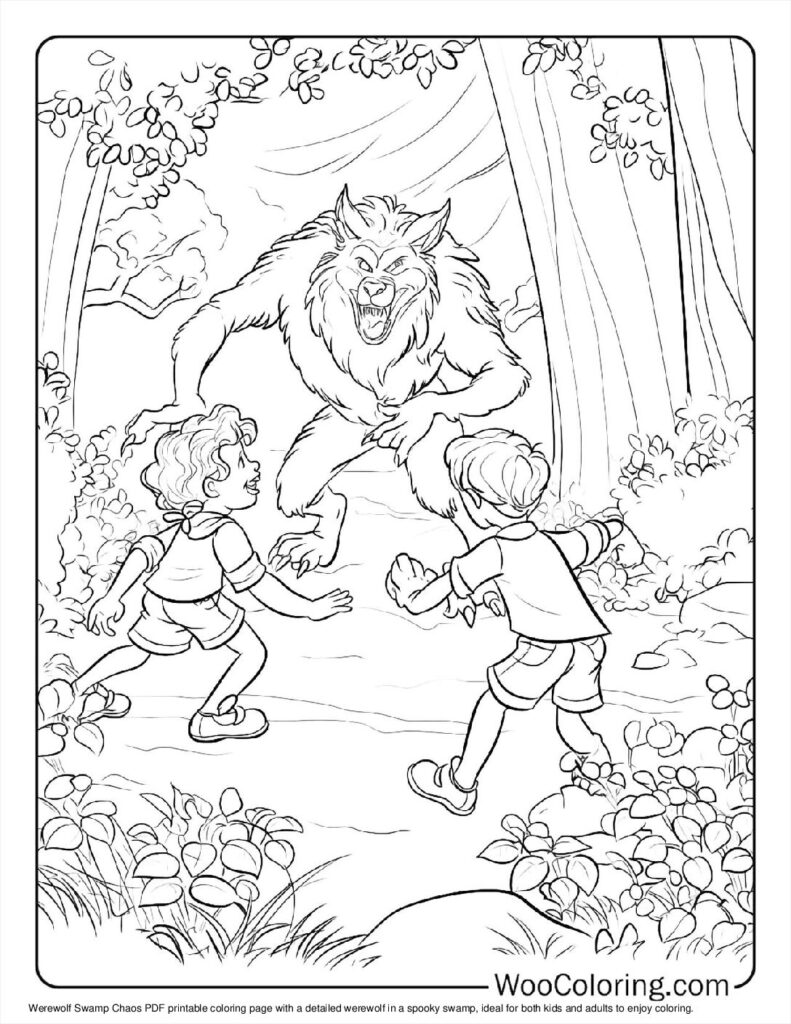 100  Werewolf coloring pages  Free PDF To Print  - 95