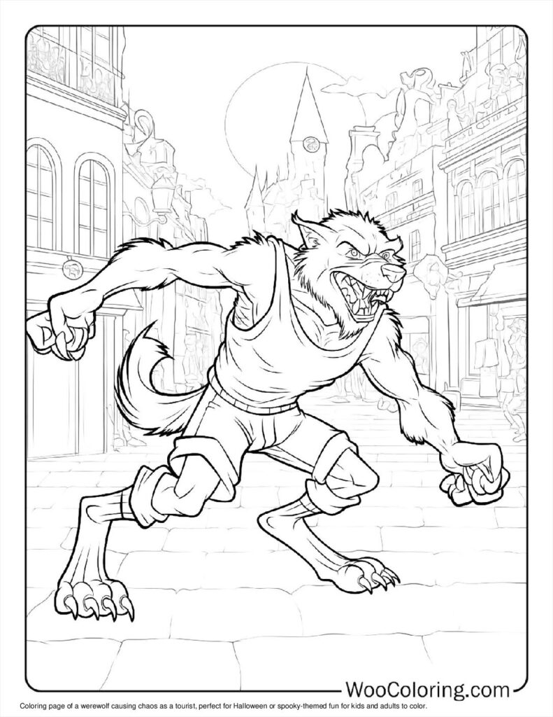 100  Werewolf coloring pages  Free PDF To Print  - 30
