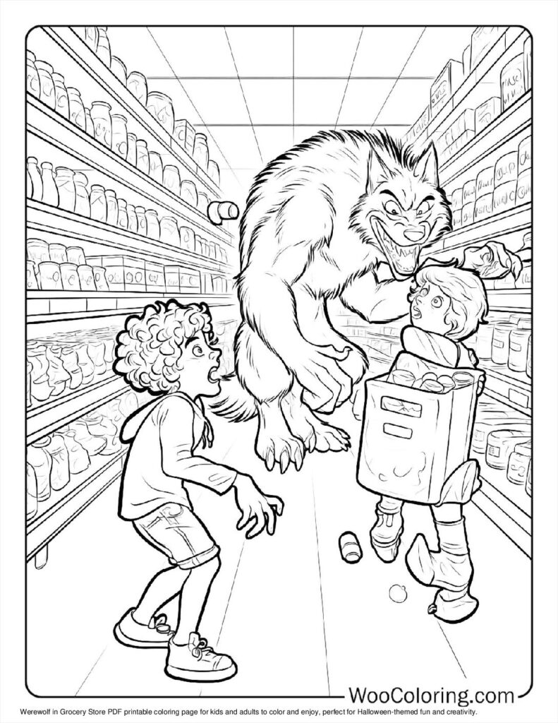 100  Werewolf coloring pages  Free PDF To Print  - 93