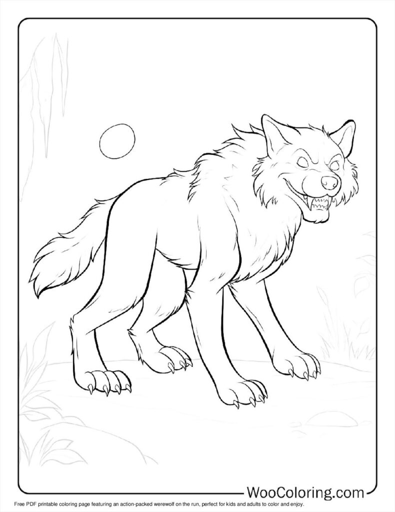 100  Werewolf coloring pages  Free PDF To Print  - 1