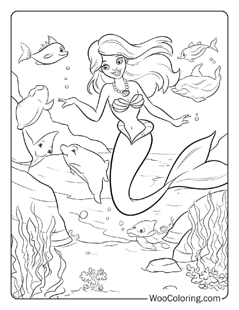 100  Mermaid coloring pages  Free PDF To Print  - 94
