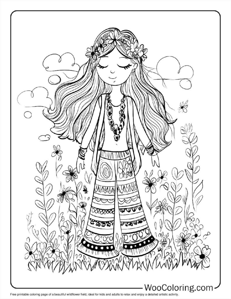 100  Hippie coloring pages  Free PDF To Print  - 44