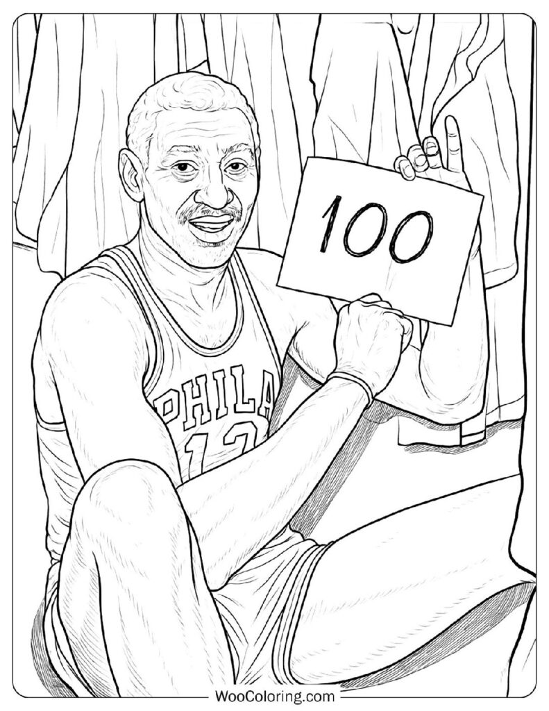 Wilt Chamberlain Celebrates After Scoring NBA Record 100 Points