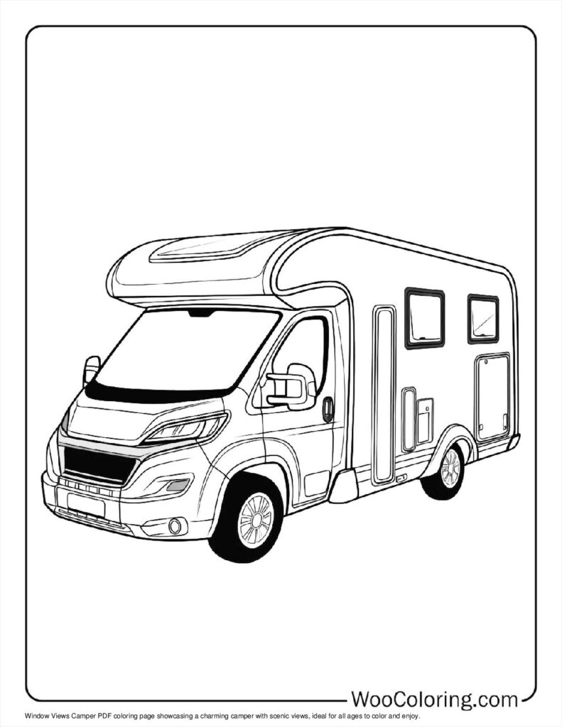 100  Camper   RV coloring pages  Free PDF To Print  - 68