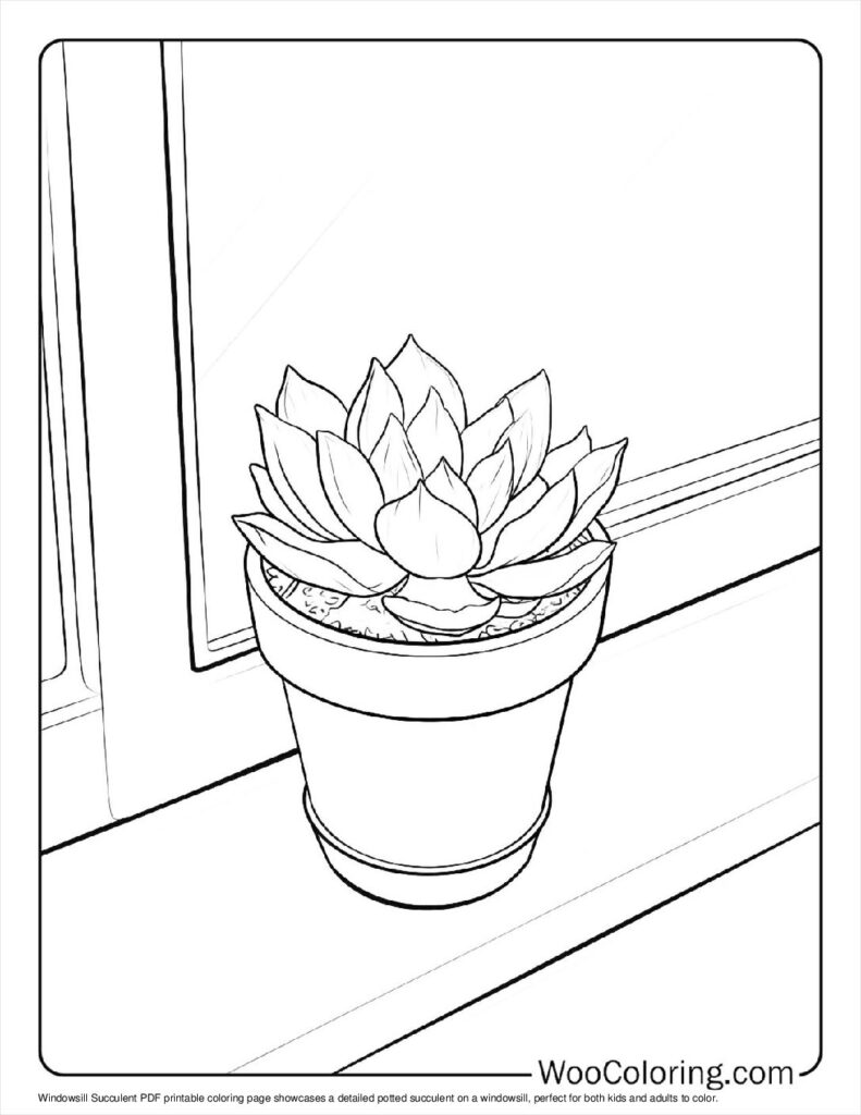 100  Succulent coloring pages  Free PDF To Print  - 97
