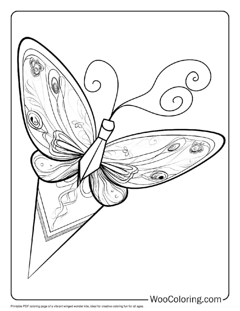 100  Kite coloring pages  Free PDF To Print  - 47