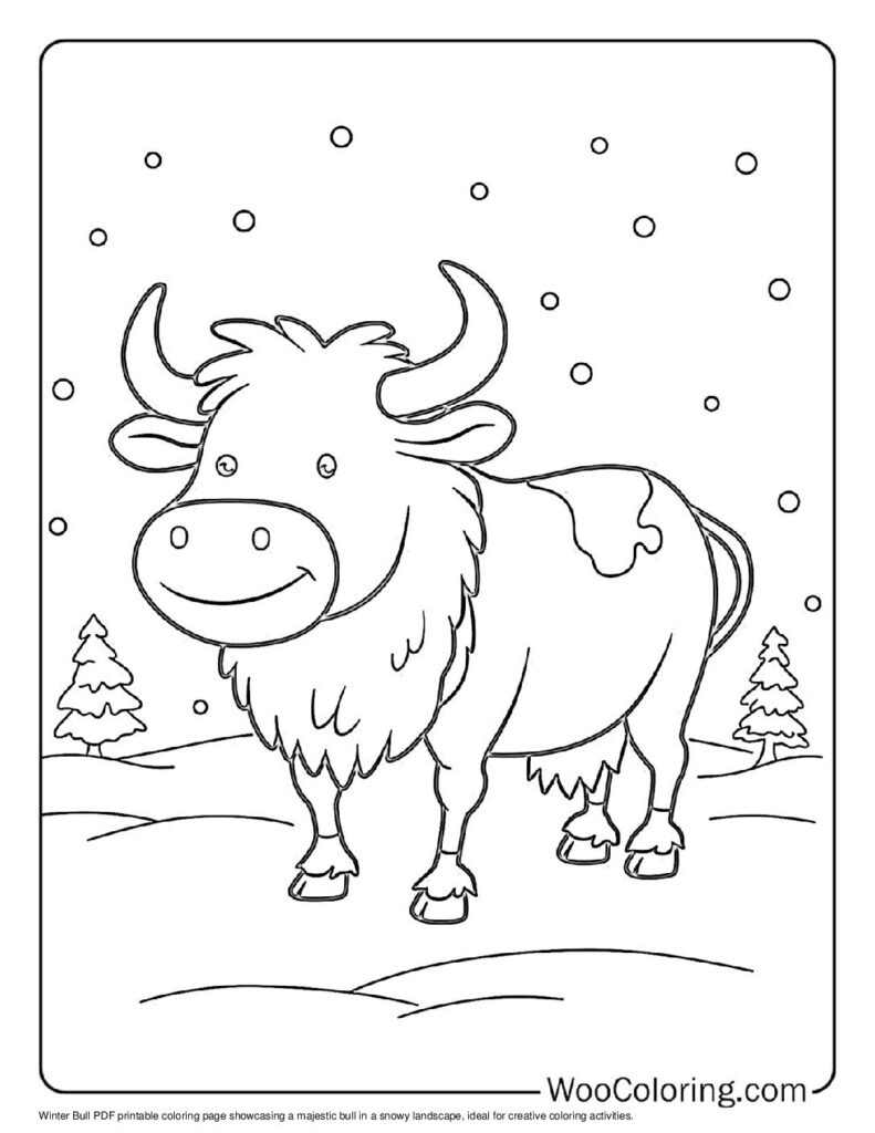 100  Bull coloring pages  Free PDF To Print  - 79