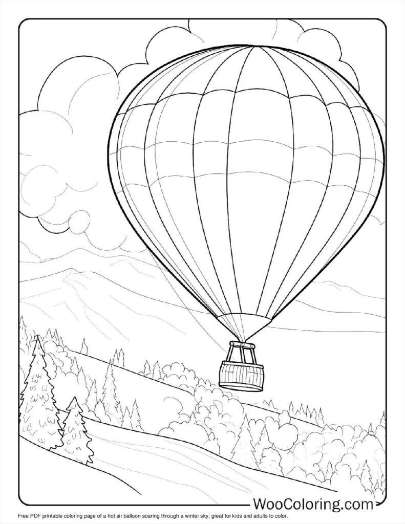 100  Hot Air Balloon coloring pages  Free PDF To Print  - 22