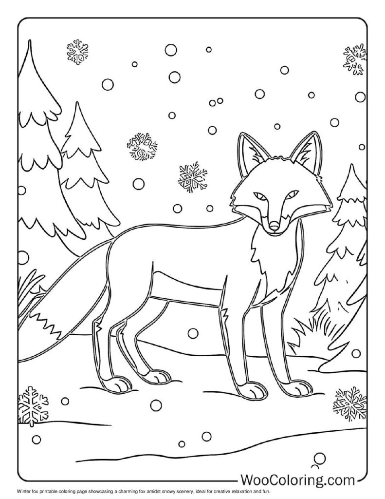 100  Fox coloring pages  Free PDF To Print  - 86