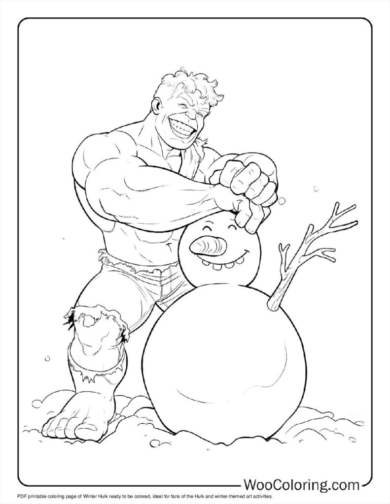 Winter Hulk To Color