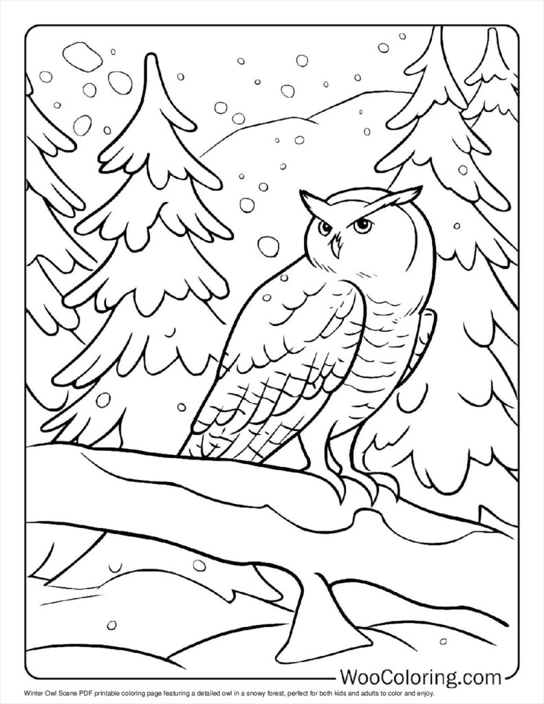 100  Owl coloring pages  Free PDF To Print  - 13