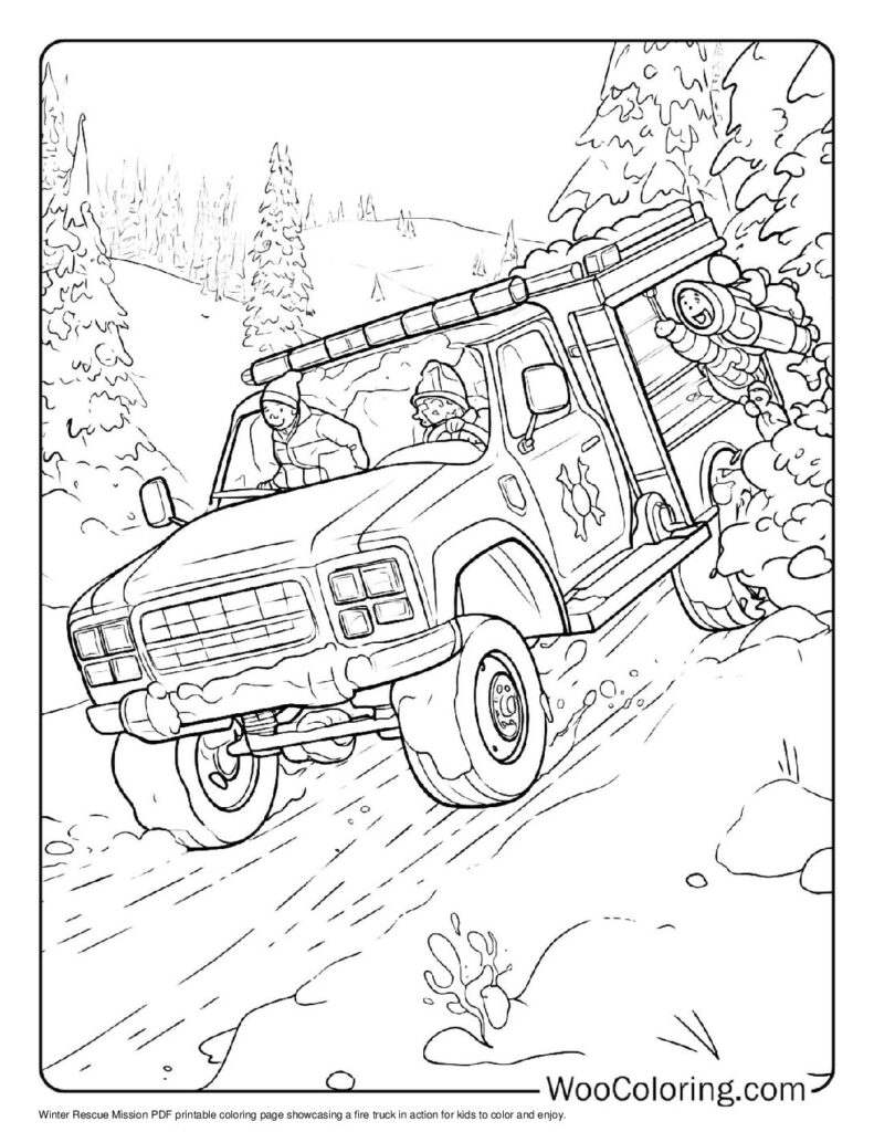 100  Fire Truck coloring pages  Free PDF To Print  - 27