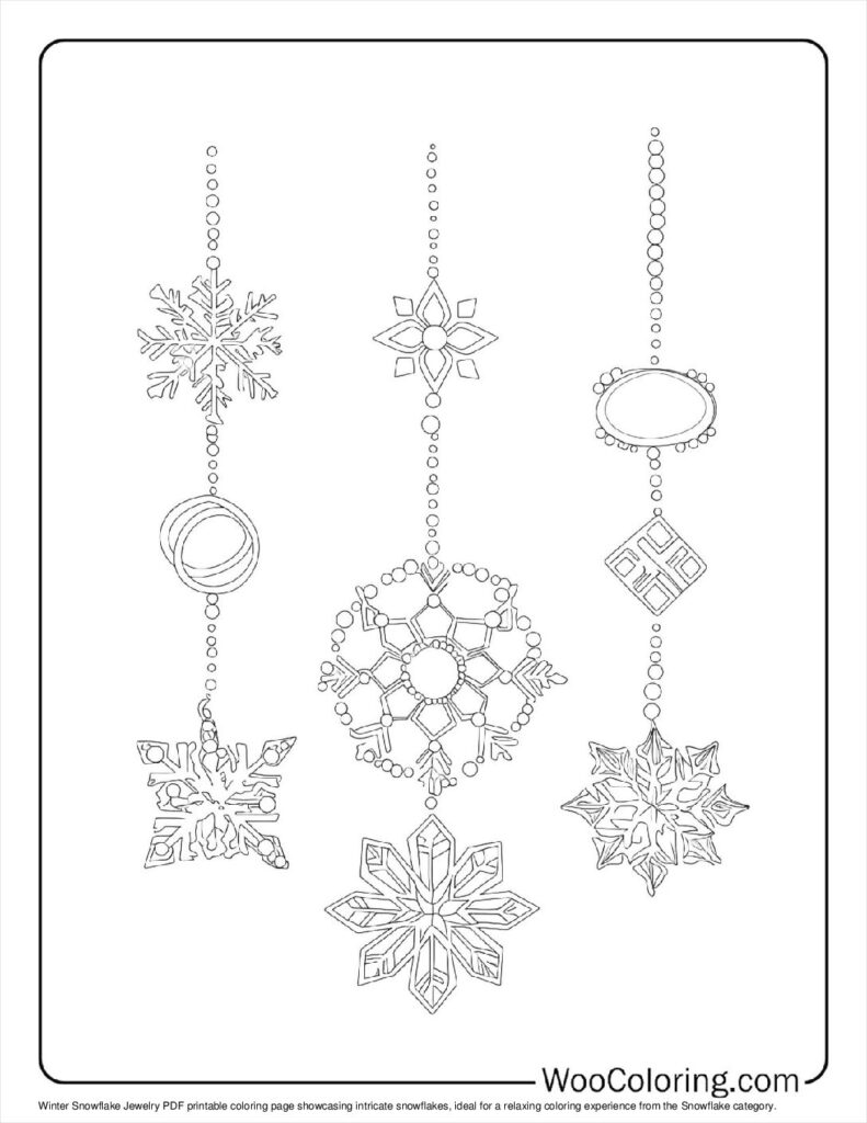 100  Snowflake coloring pages  Free PDF To Print  - 6
