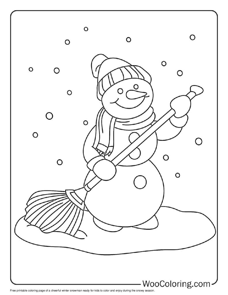 100  Snowman coloring pages  Free PDF To Print  - 22