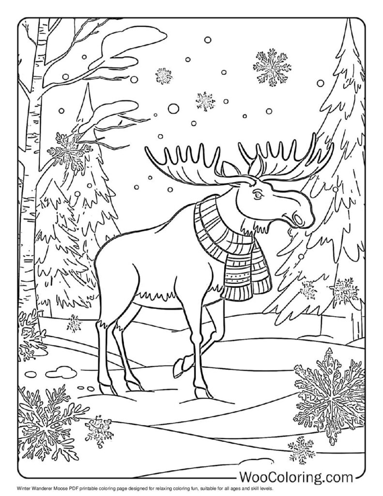 100  Moose coloring pages  Free PDF To Print  - 44