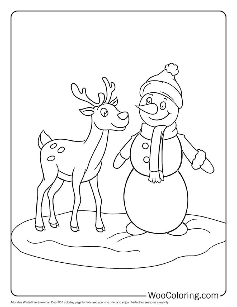 100  Snowman coloring pages  Free PDF To Print  - 59