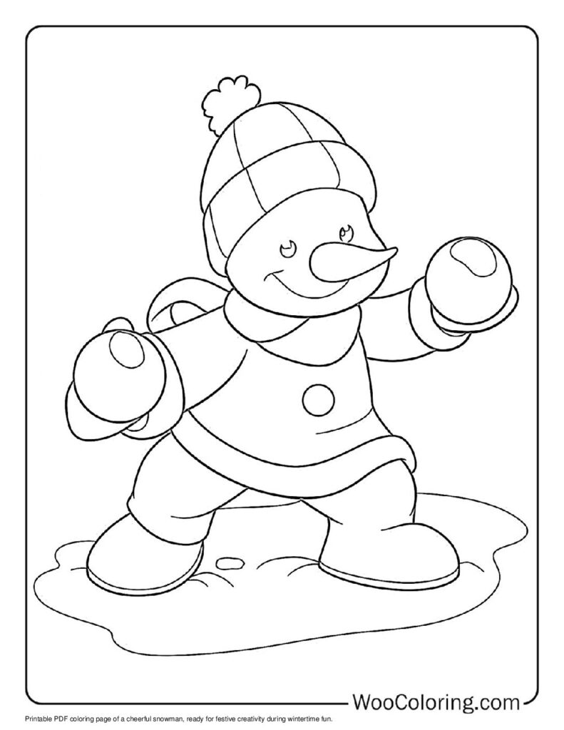 100  Snowman coloring pages  Free PDF To Print  - 50