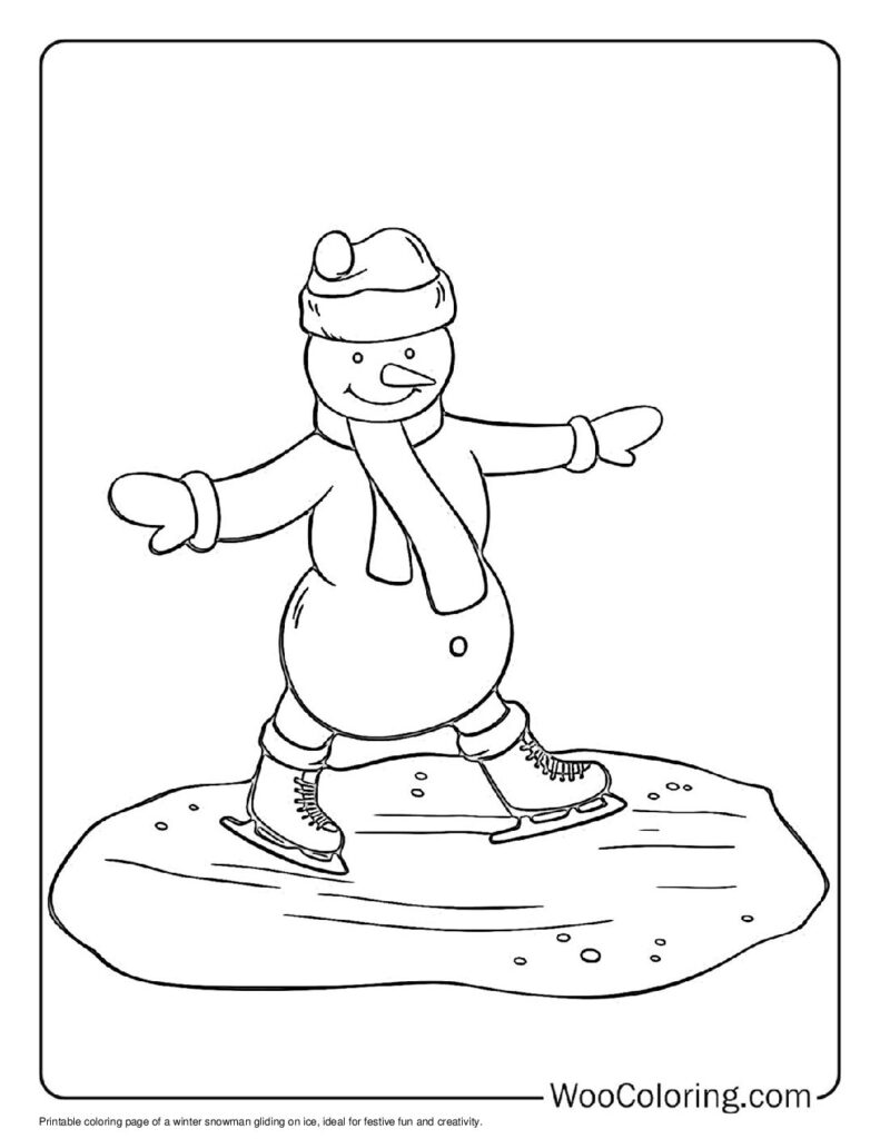 100  Snowman coloring pages  Free PDF To Print  - 87