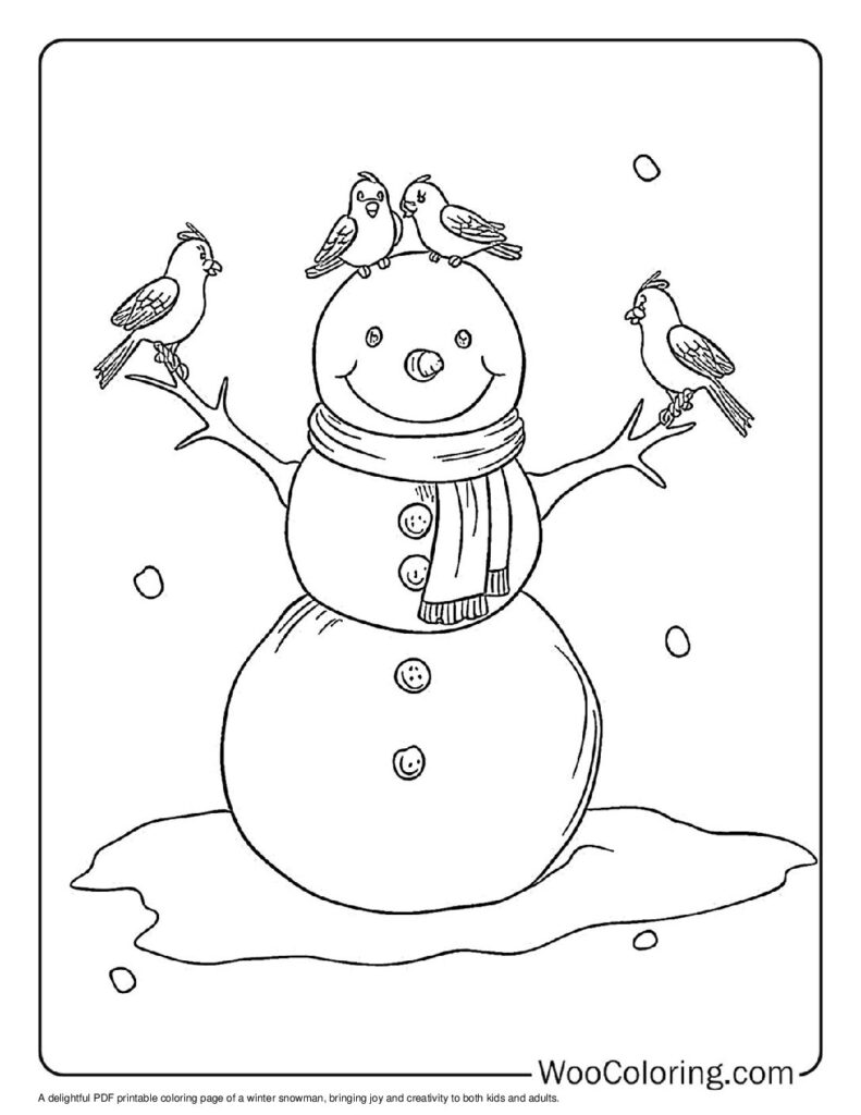 100  Snowman coloring pages  Free PDF To Print  - 80