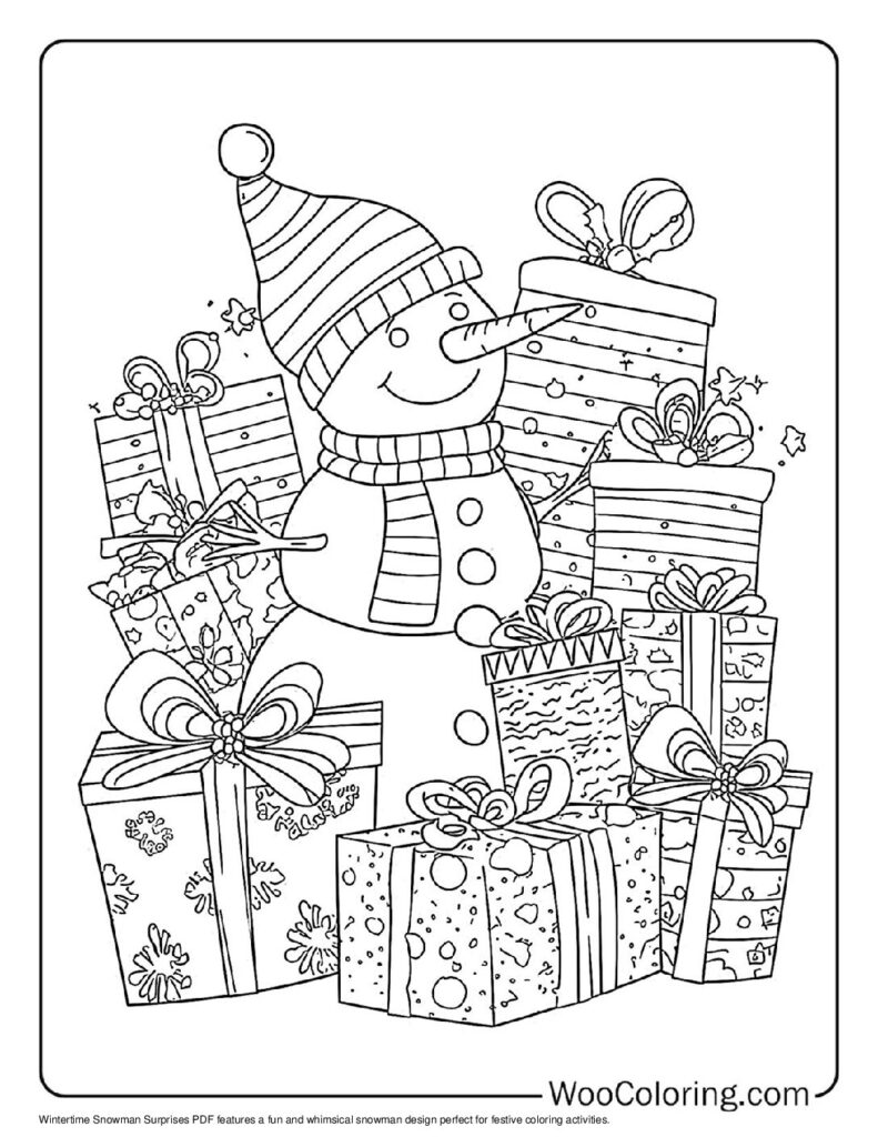 100  Snowman coloring pages  Free PDF To Print  - 86