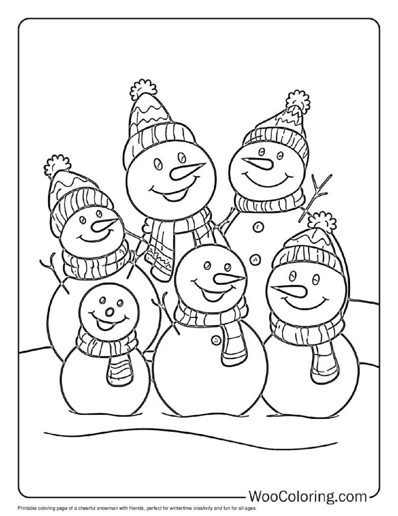 100  Snowman coloring pages  Free PDF To Print  - 81