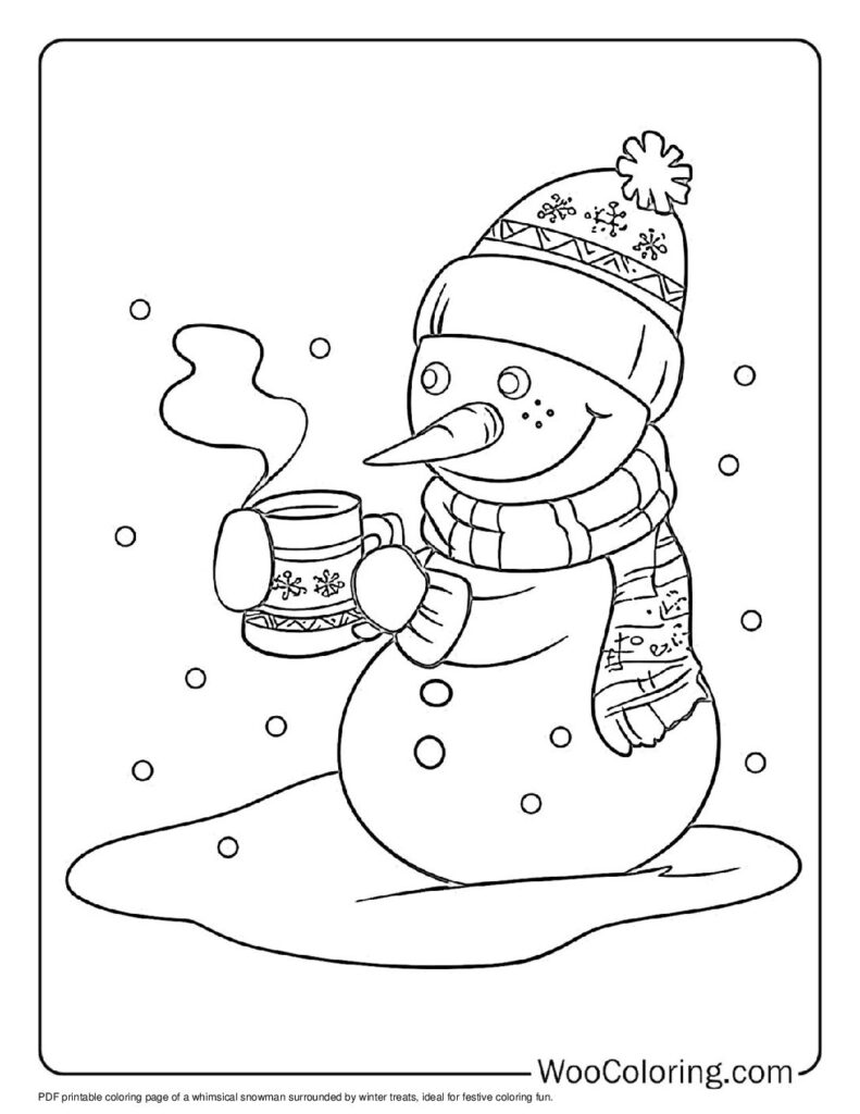 100  Snowman coloring pages  Free PDF To Print  - 80